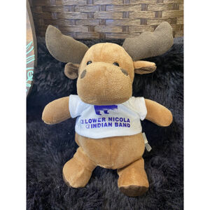 Mini Me Plush Moose Brown Stuffed Animal Toy 8”